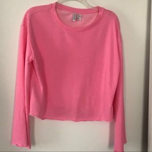 H&M pink sweatshirt crop